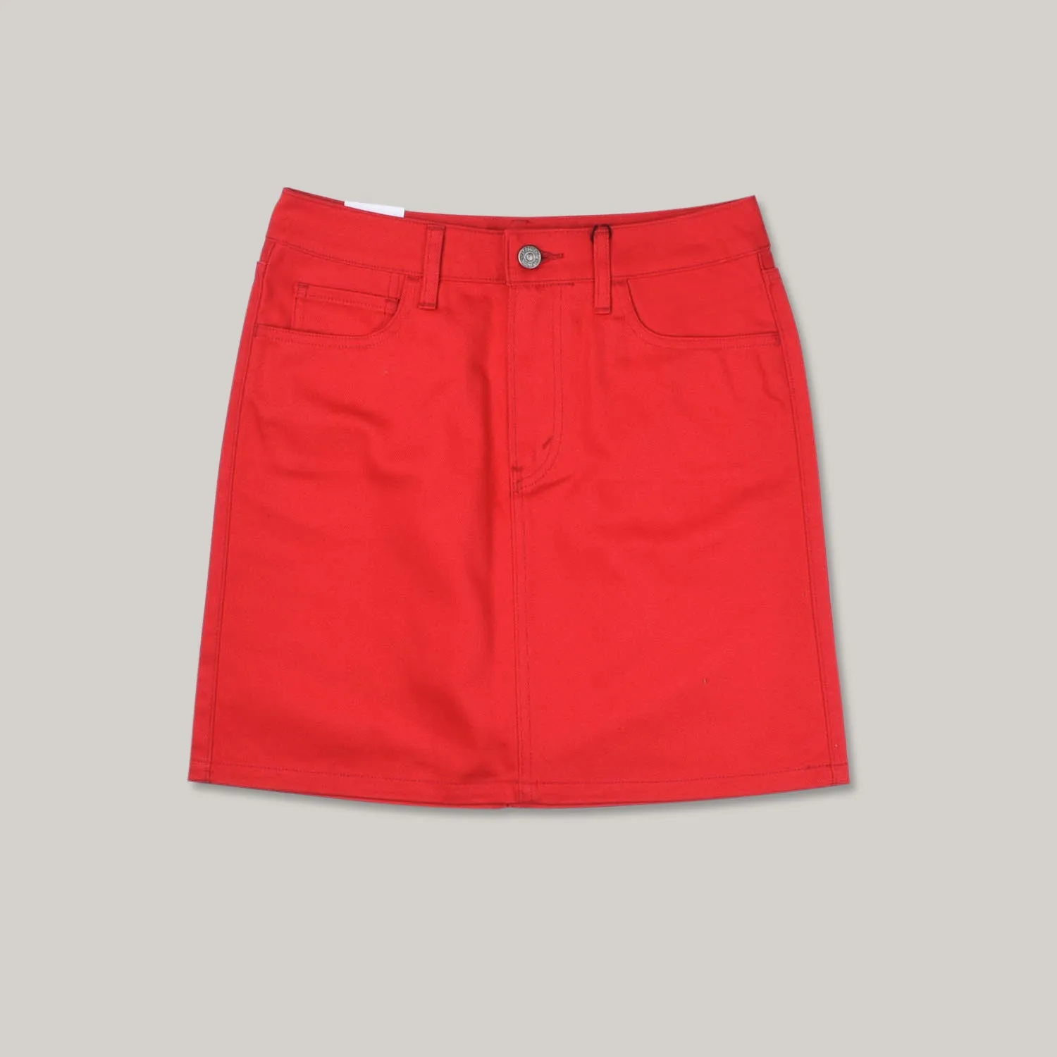 LENO JENNY TWILL SKIRT - RED