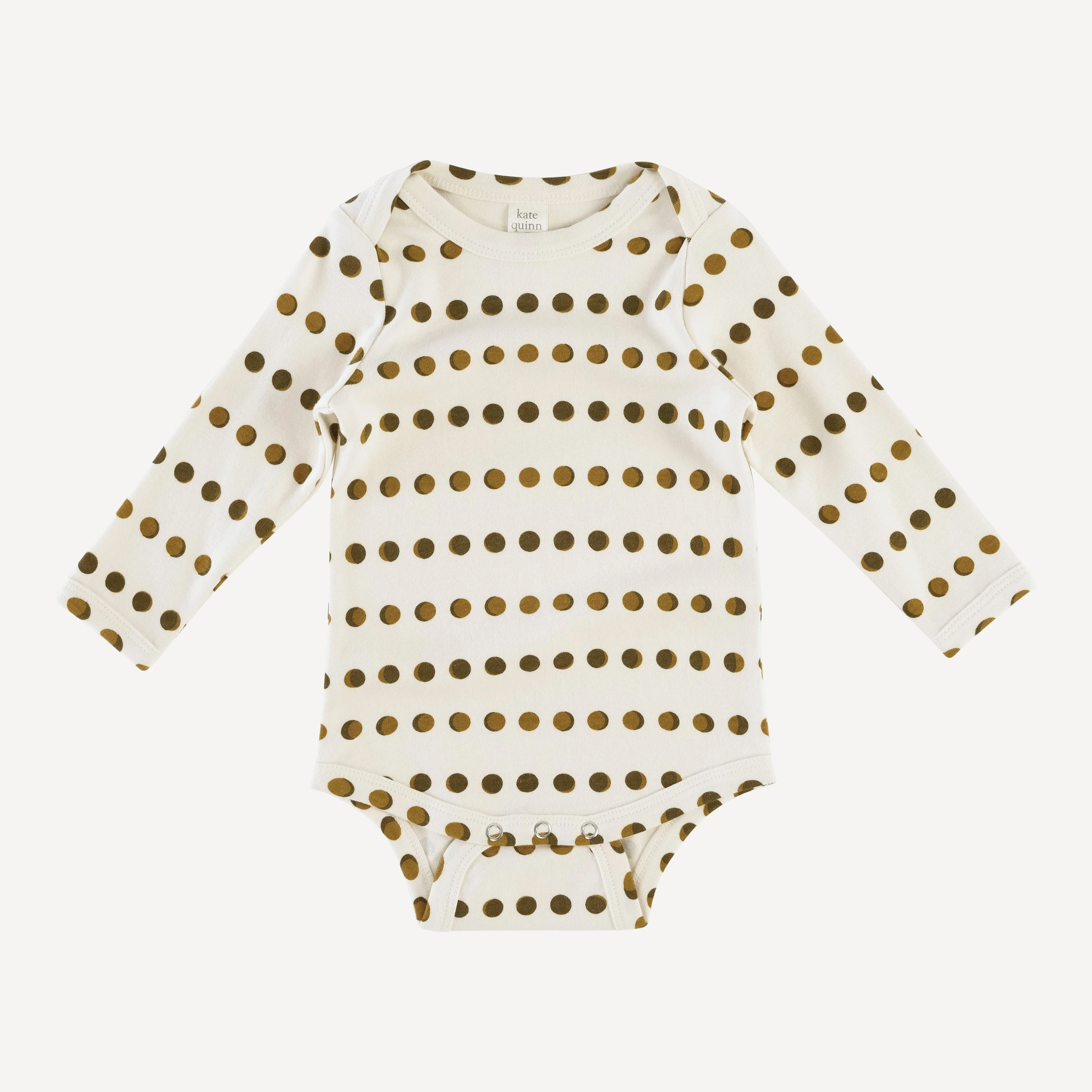 long sleeve lap neck bodysuit | moon phase | organic cotton interlock