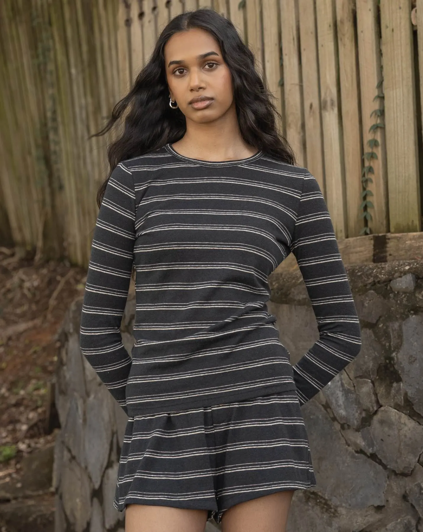 Long Sleeve Top - Sea Stripe