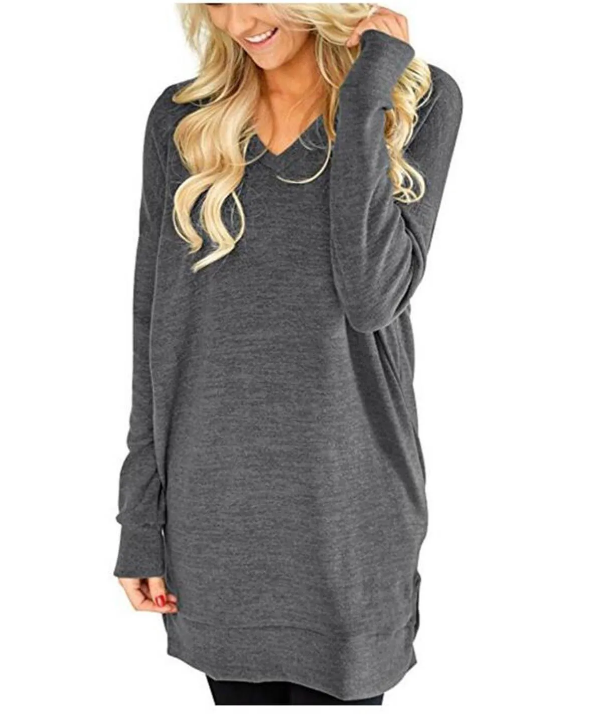 Long Sleeve V Neck T-shirt