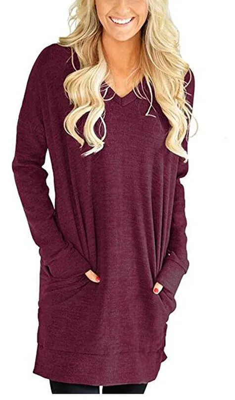 Long Sleeve V Neck T-shirt