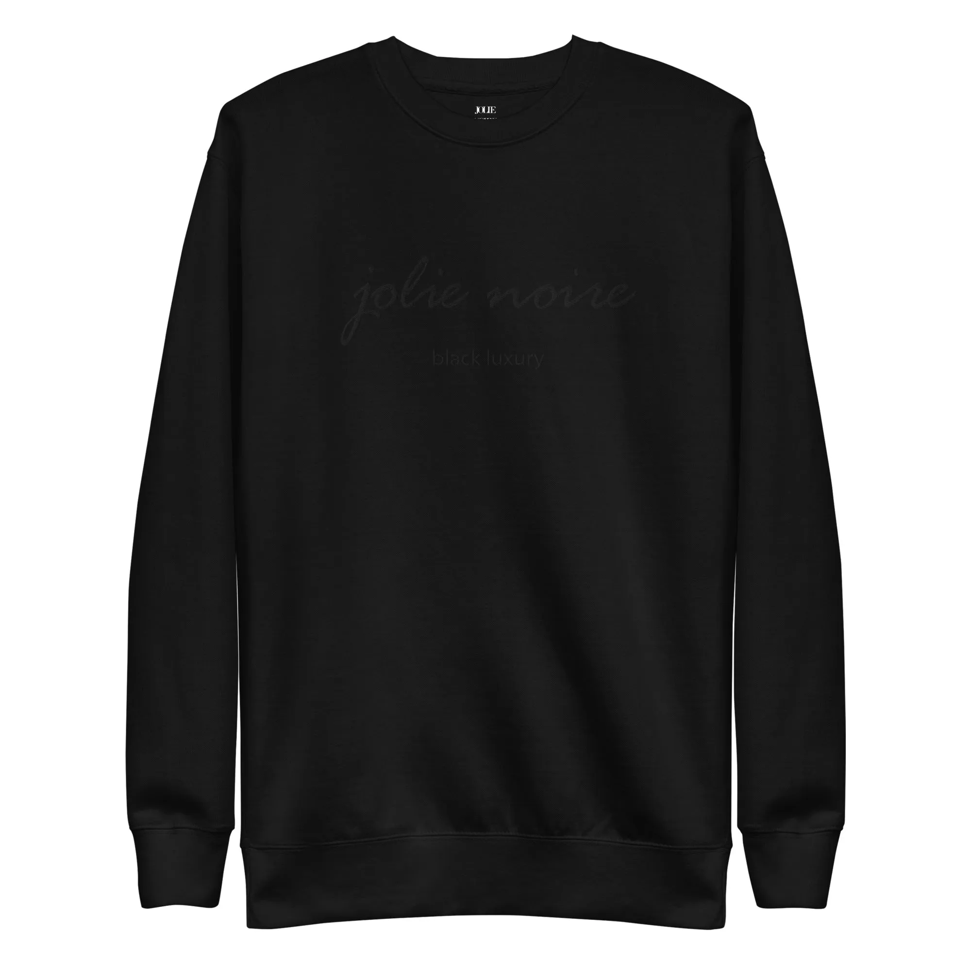 Luxe Embroidered Sweatshirt- Black