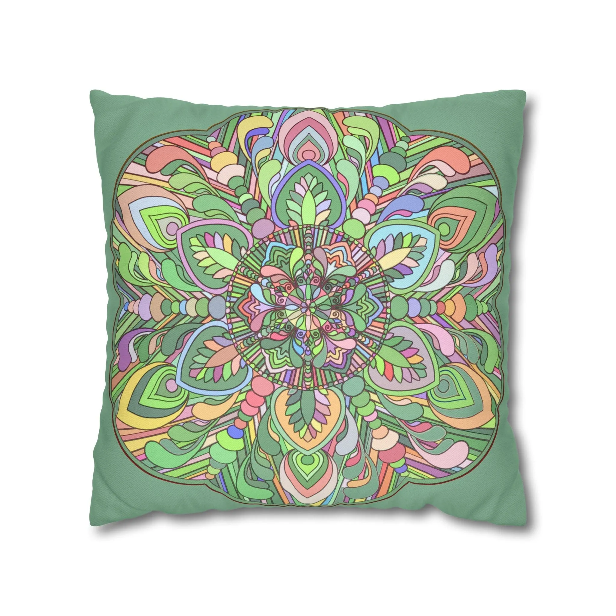 Mandala Art Square Pillowcase - Handmade Mandala Design