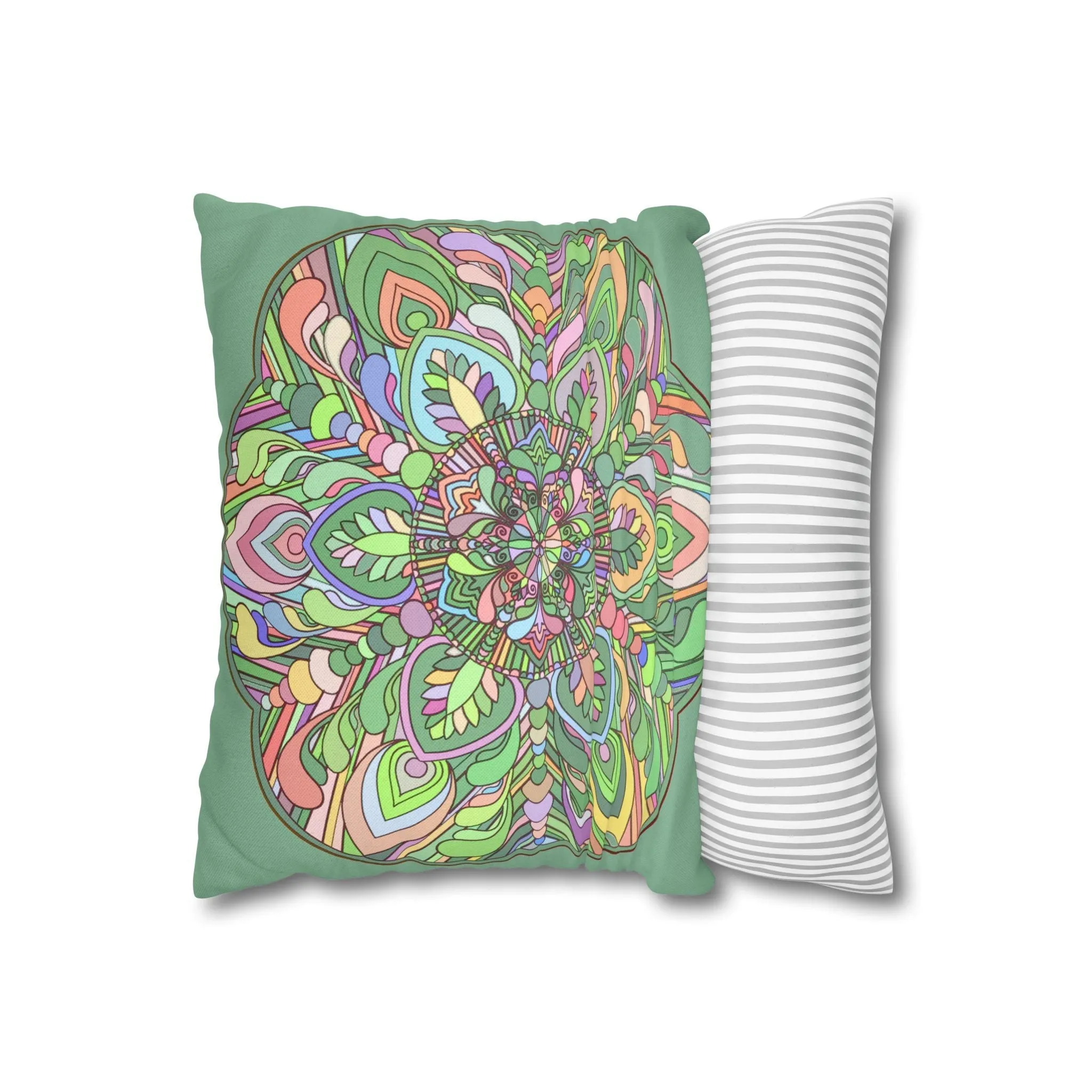 Mandala Art Square Pillowcase - Handmade Mandala Design