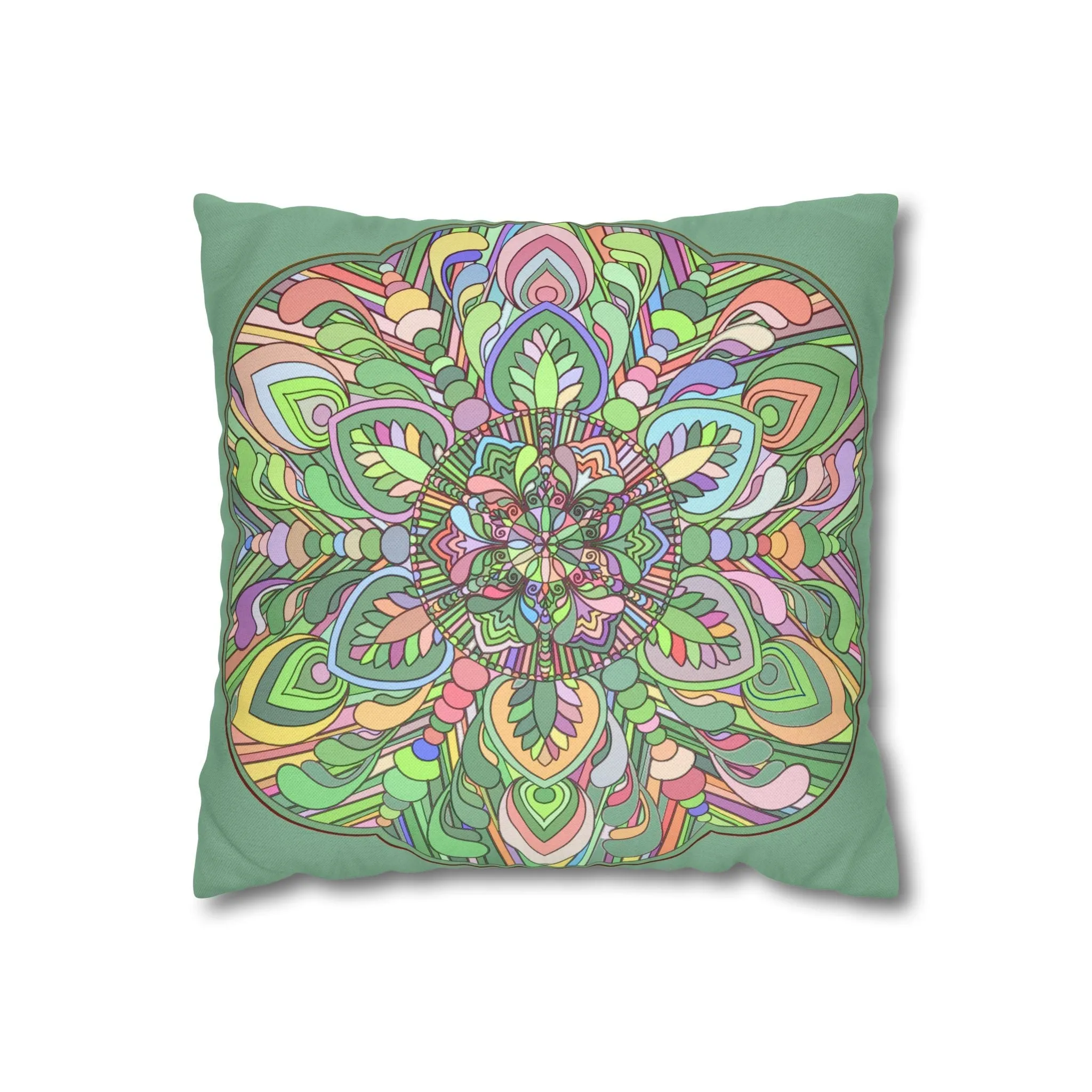 Mandala Art Square Pillowcase - Handmade Mandala Design