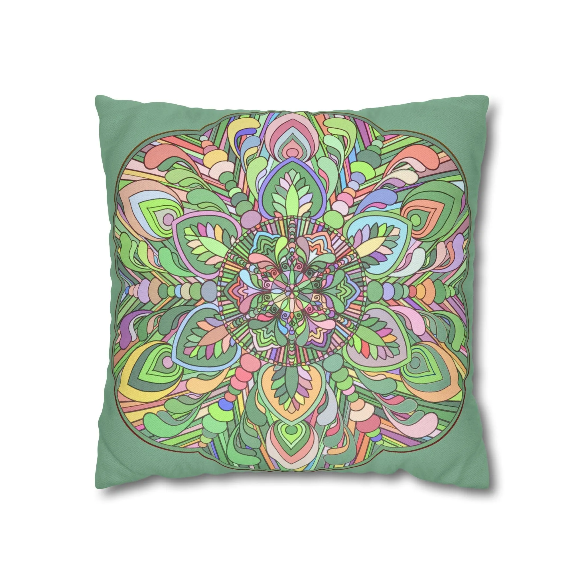 Mandala Art Square Pillowcase - Handmade Mandala Design