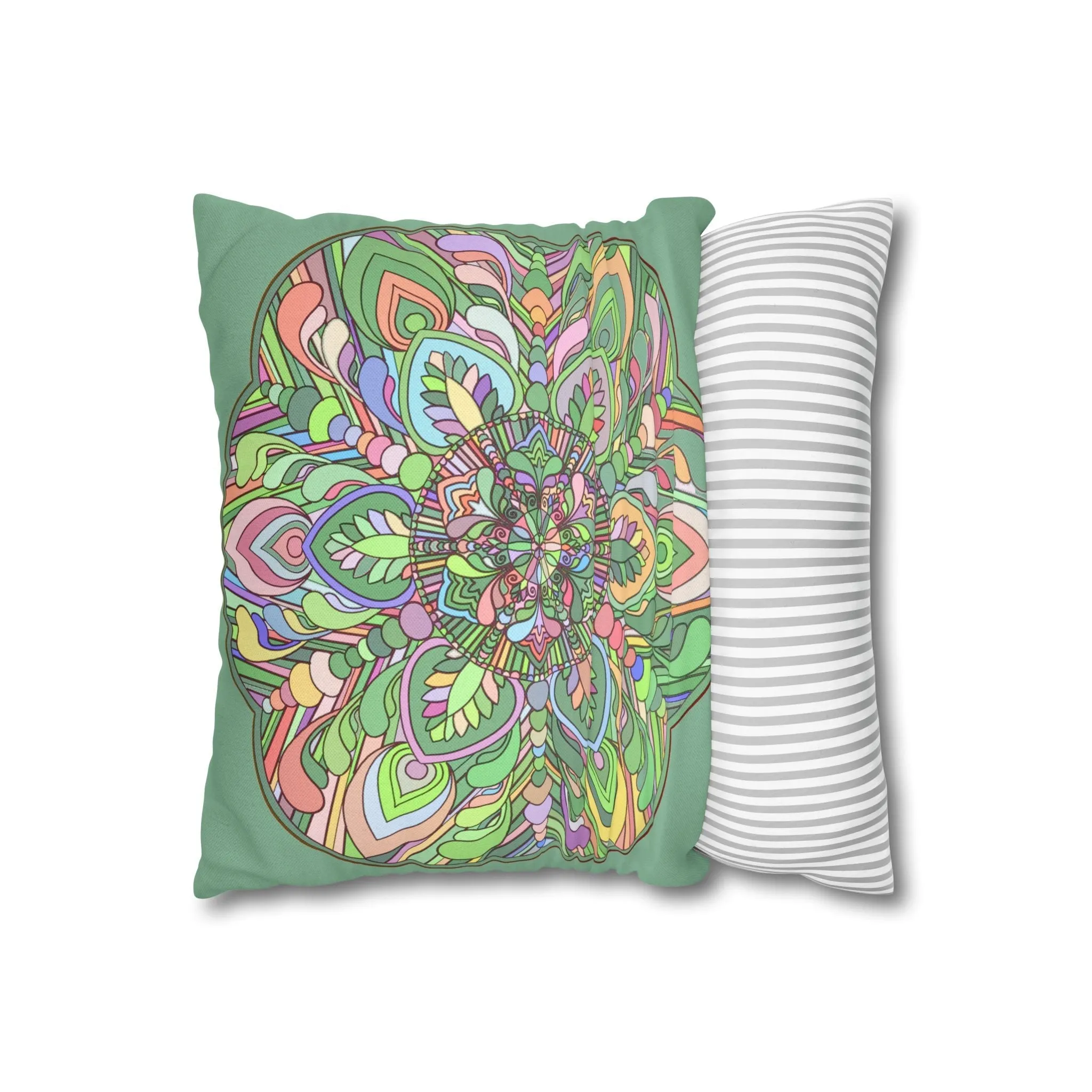 Mandala Art Square Pillowcase - Handmade Mandala Design