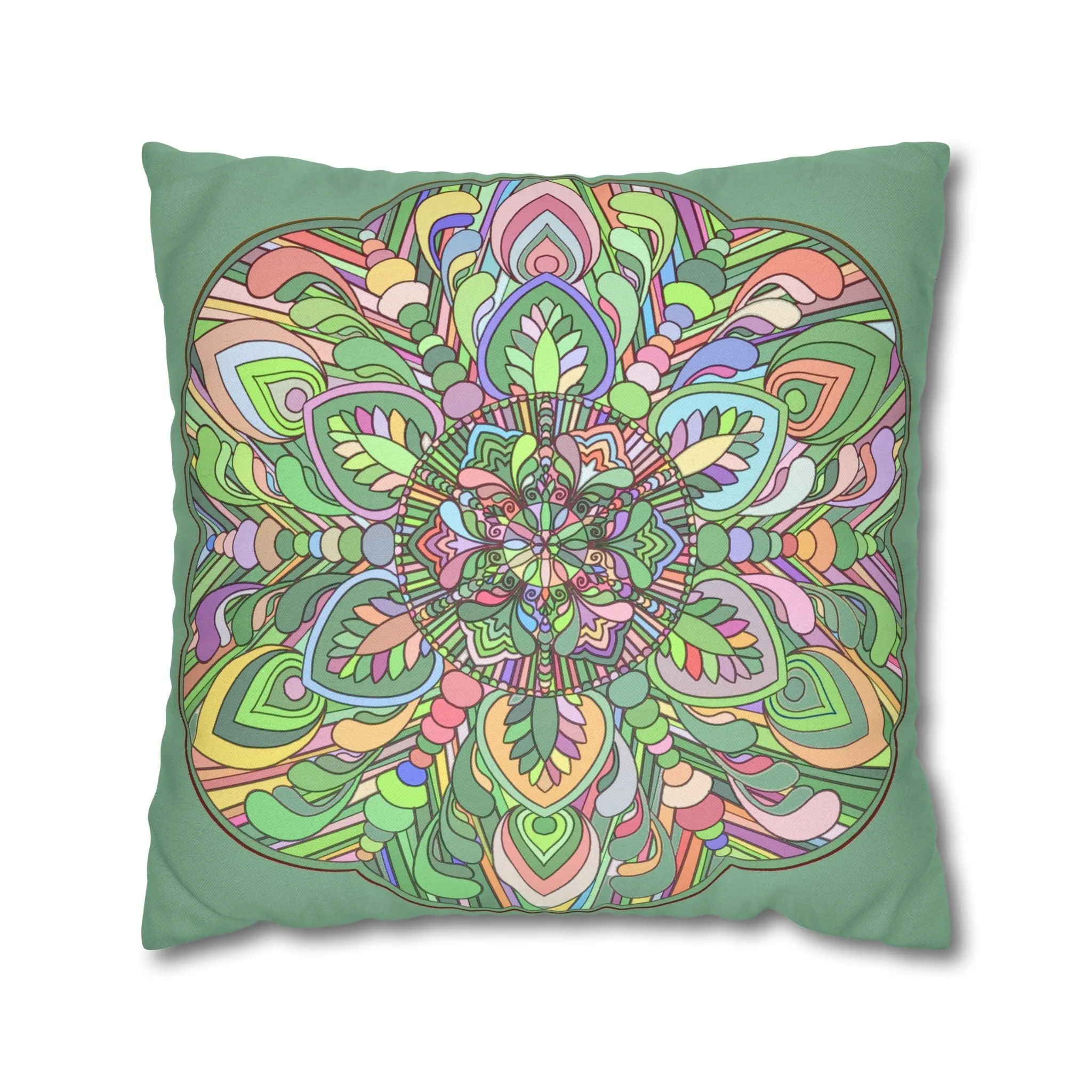 Mandala Art Square Pillowcase - Handmade Mandala Design