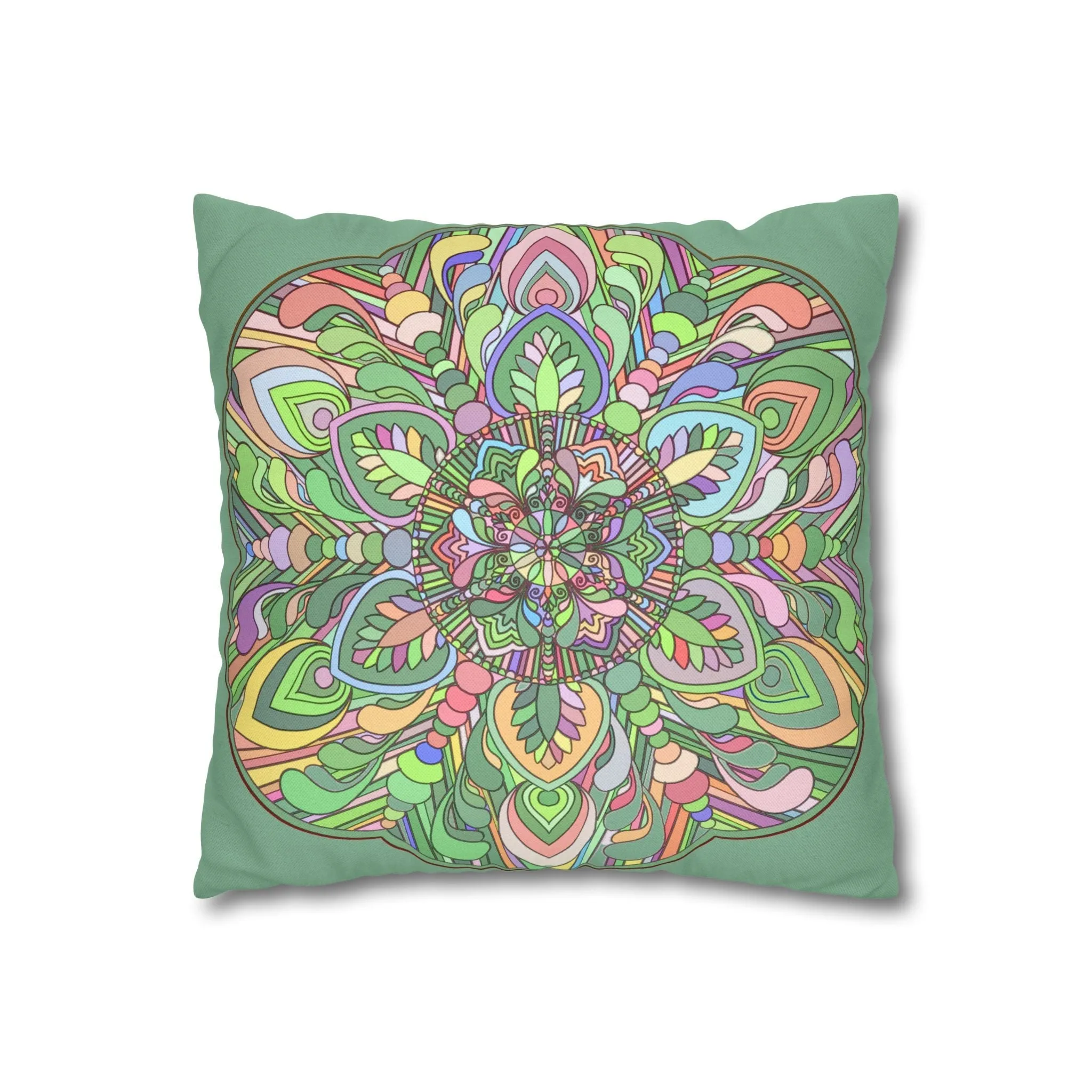 Mandala Art Square Pillowcase - Handmade Mandala Design