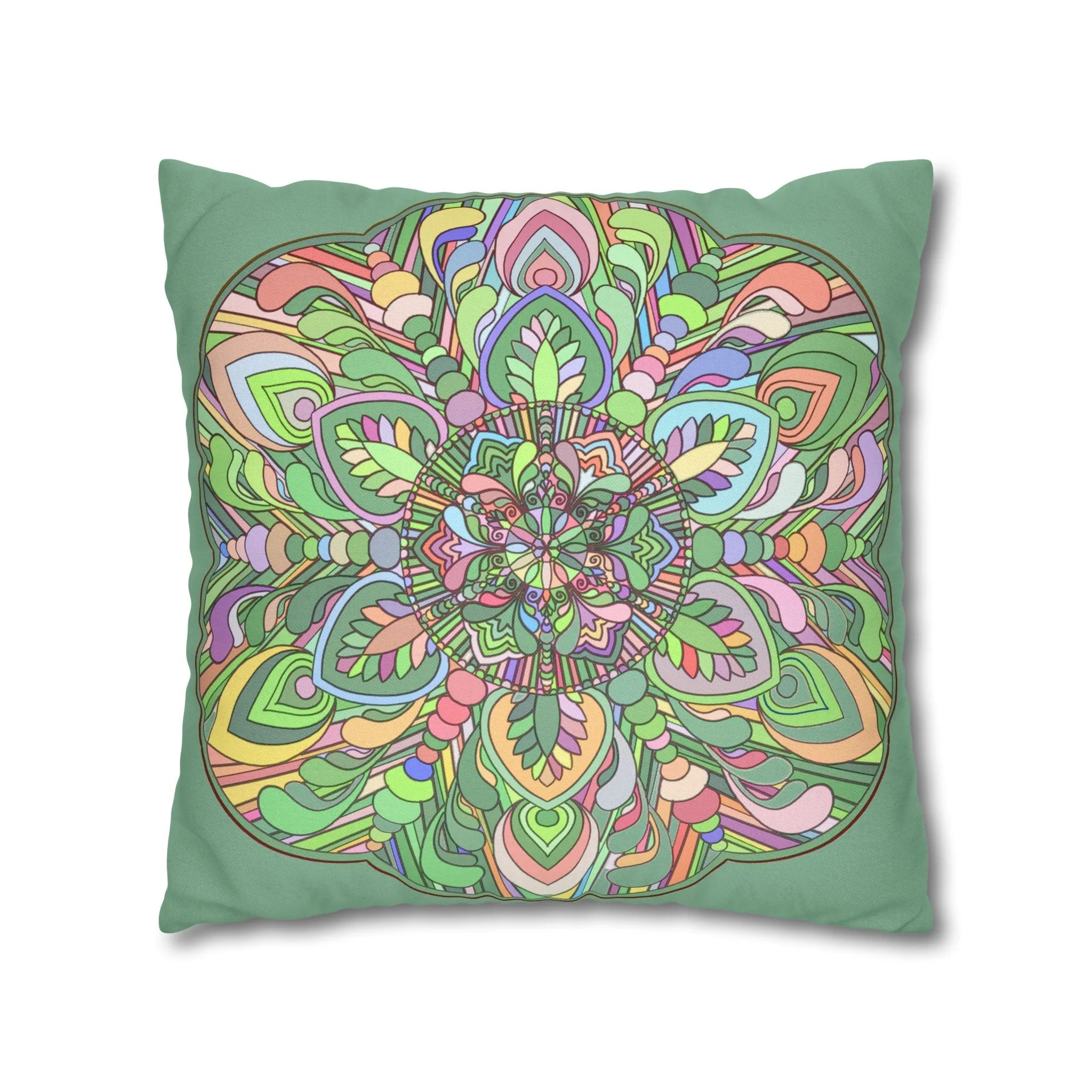 Mandala Art Square Pillowcase - Handmade Mandala Design