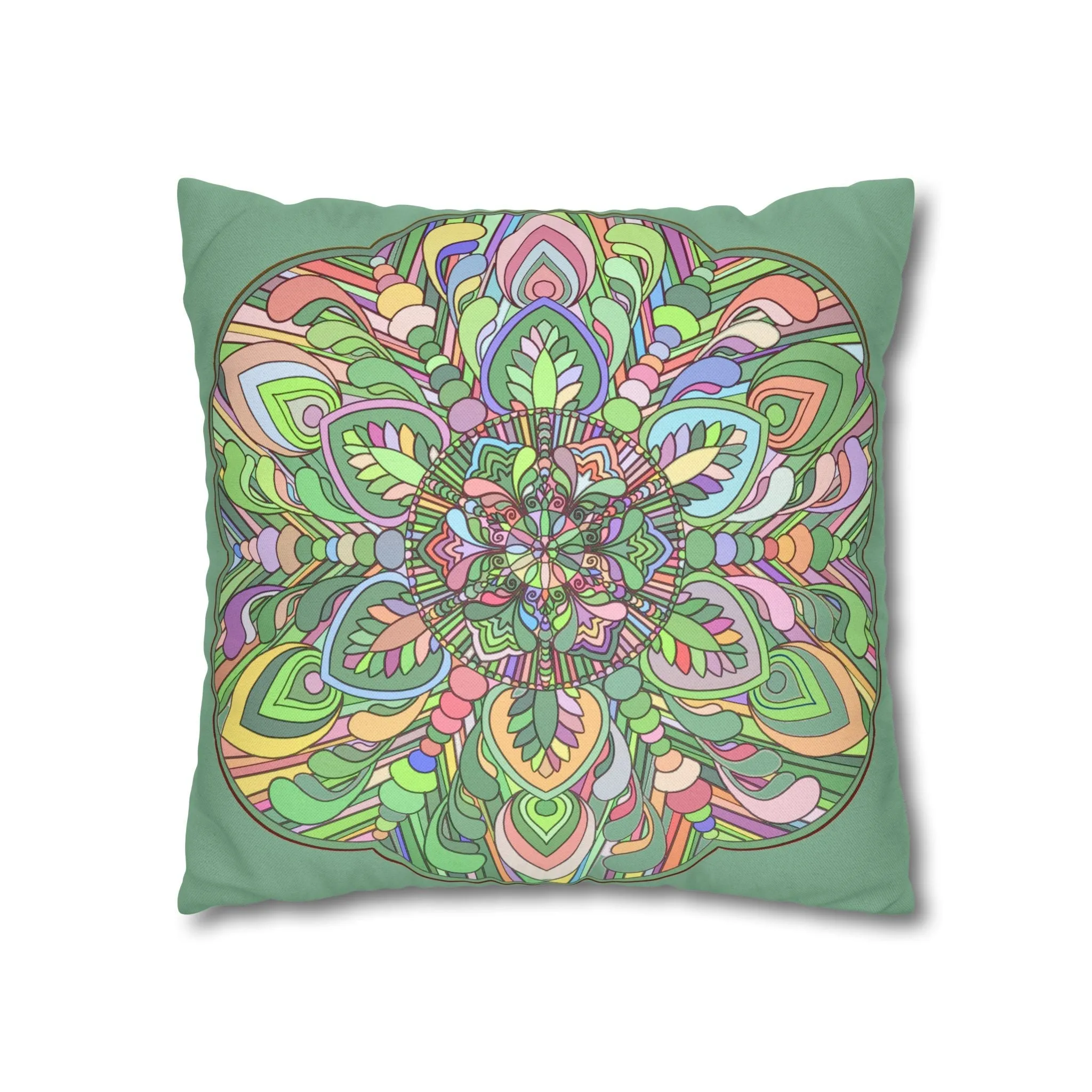 Mandala Art Square Pillowcase - Handmade Mandala Design