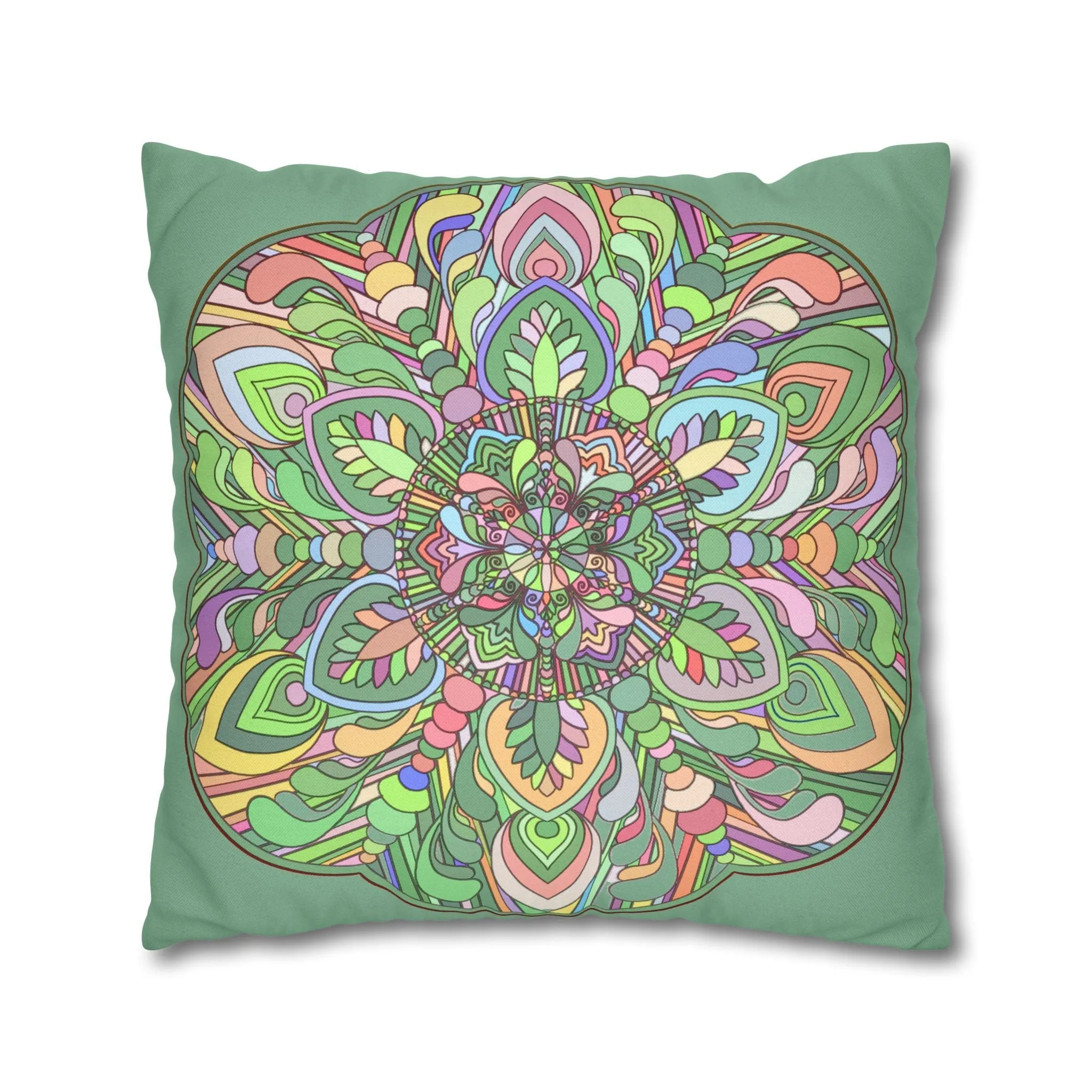 Mandala Art Square Pillowcase - Handmade Mandala Design