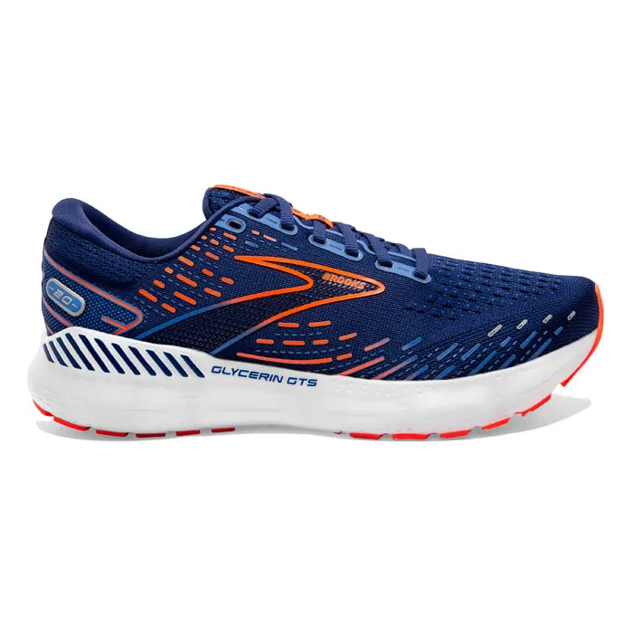 Men's Brooks Running Glycerin GTS 20 in Blue Depths/Palace Blue/Orange