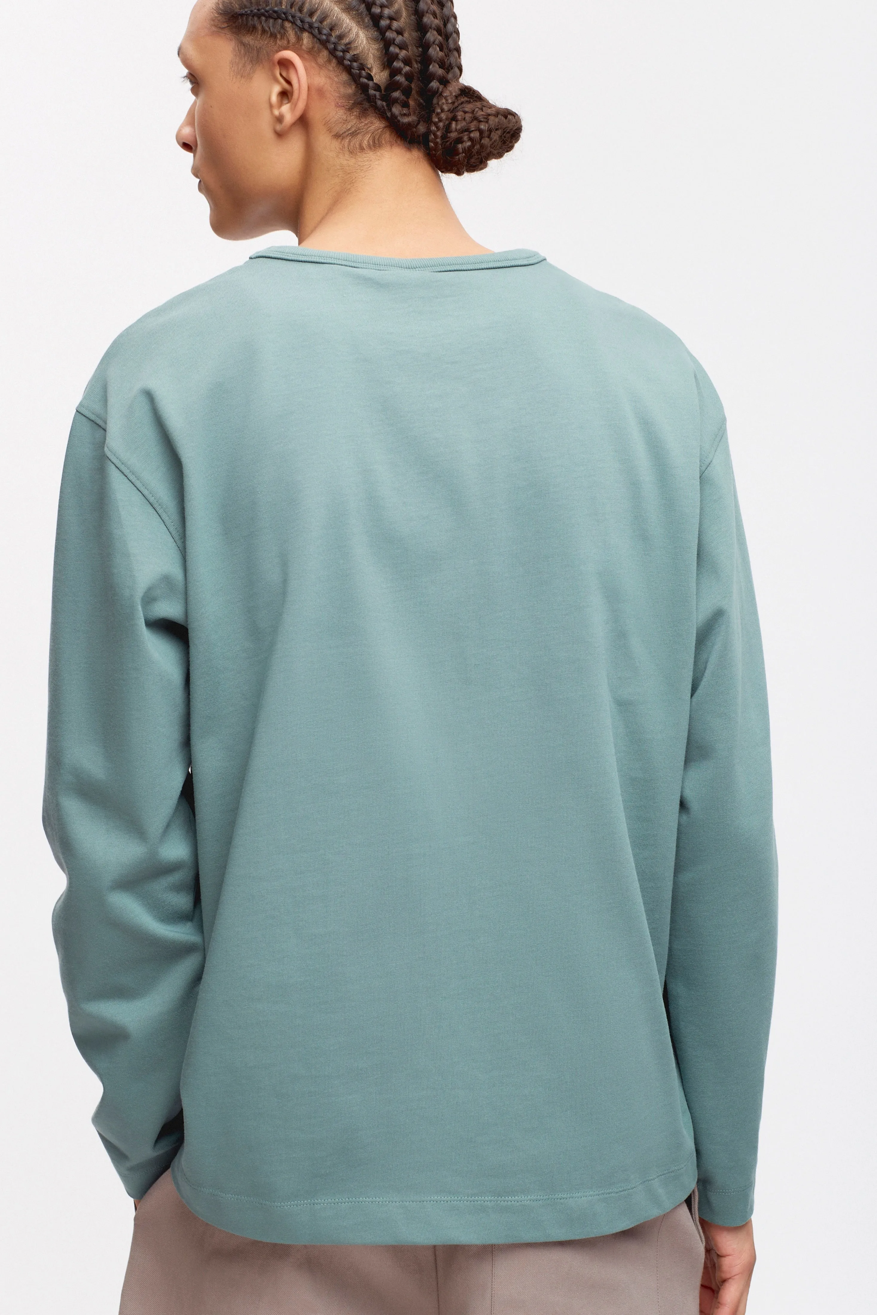 Men's Heavyweight Longsleeve in Silver Pine