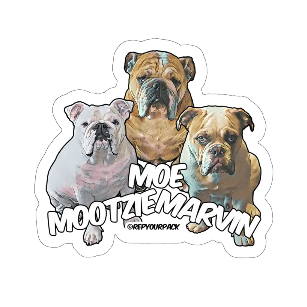 Moe Mootzie Marvin Stickers