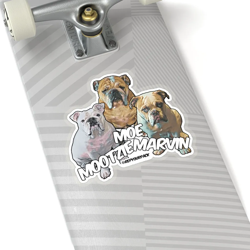 Moe Mootzie Marvin Stickers