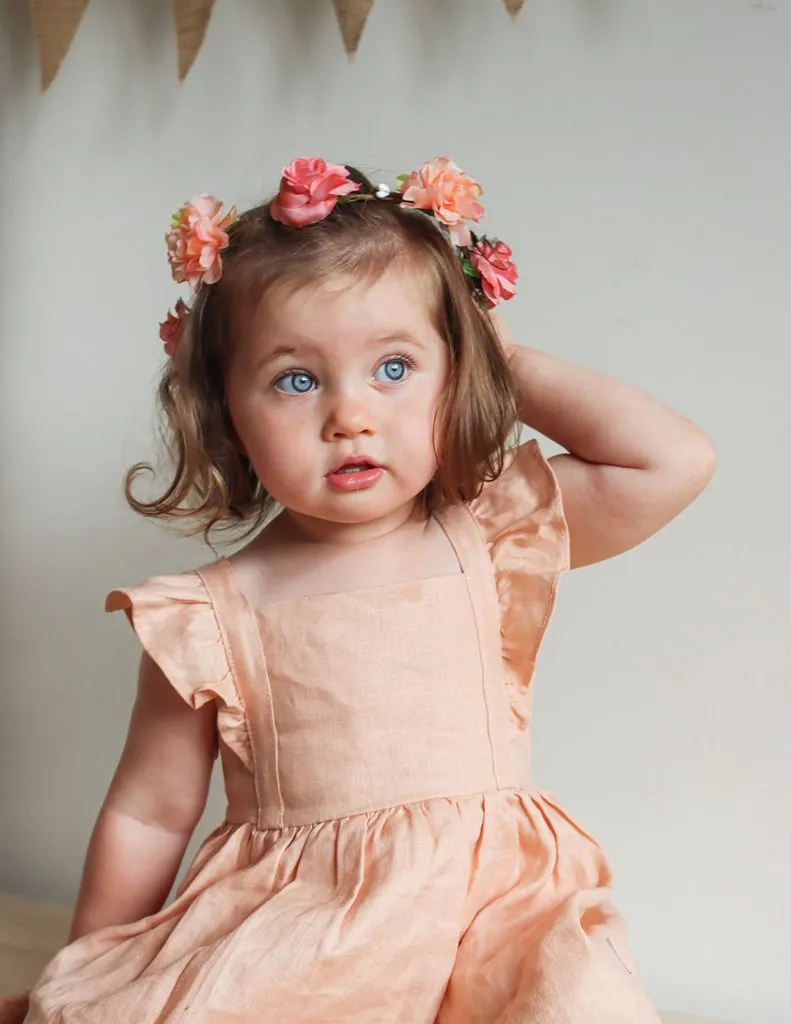 My little sunshine linen dress Spring Blooms