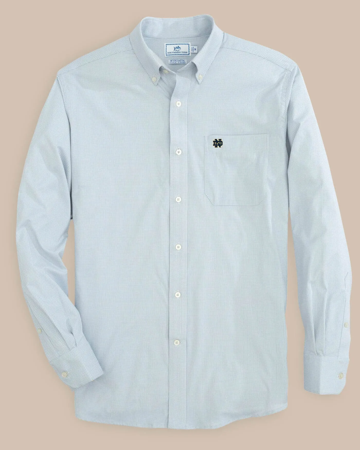 Notre Dame Fighting Irish Gingham Button Down Shirt