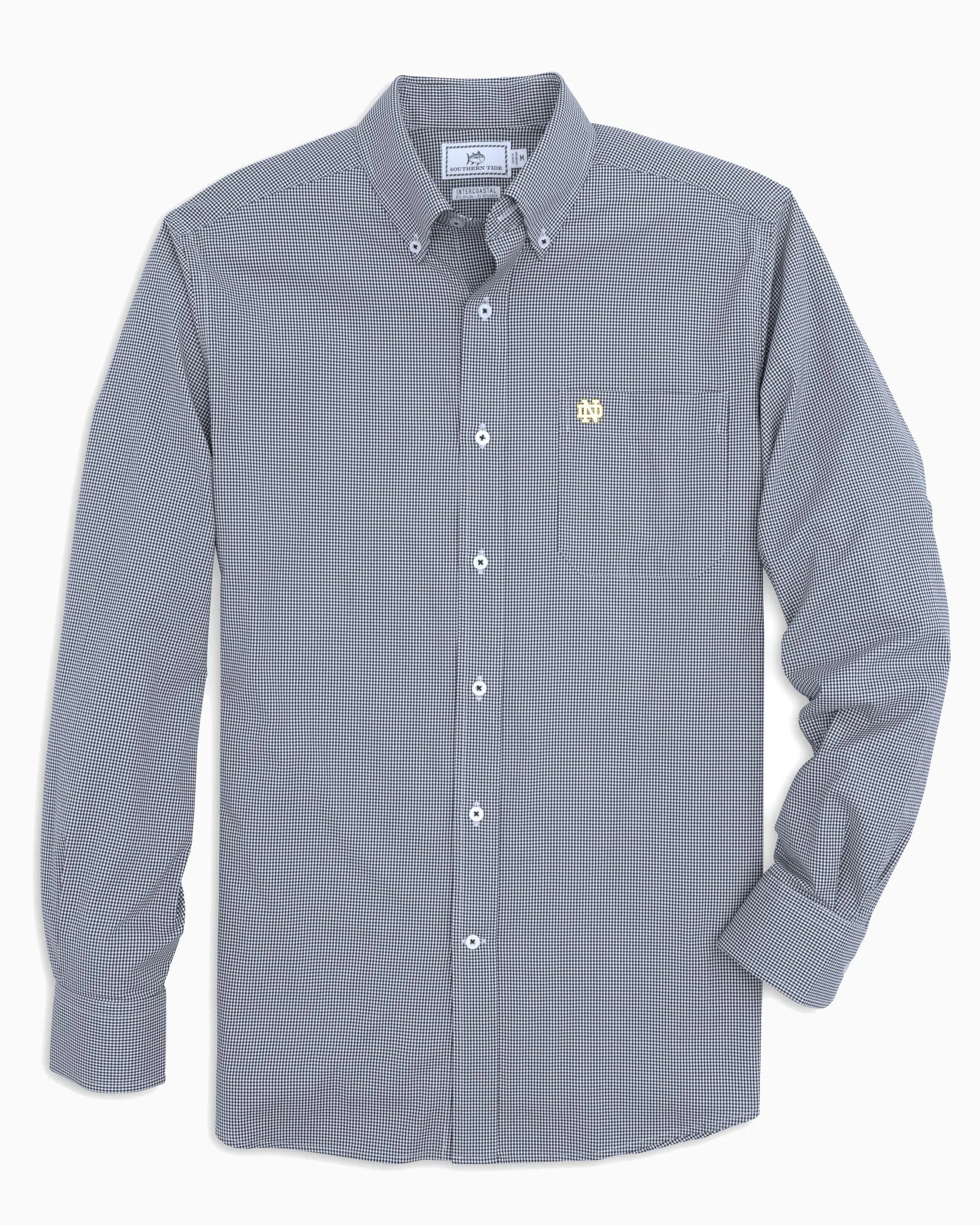 Notre Dame Fighting Irish Gingham Button Down Shirt