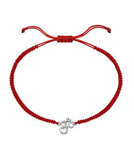 Om [RED] - 14K White Gold