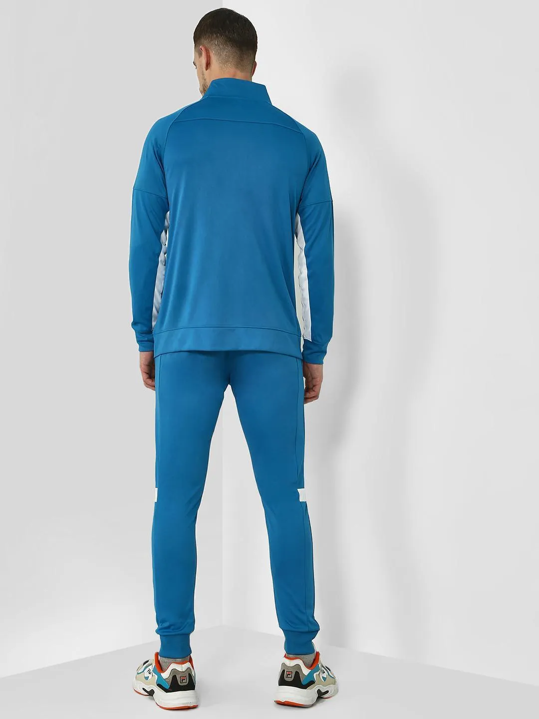 ONE/ZERO by KOOVS Contrast Panel Windproof Tracksuit