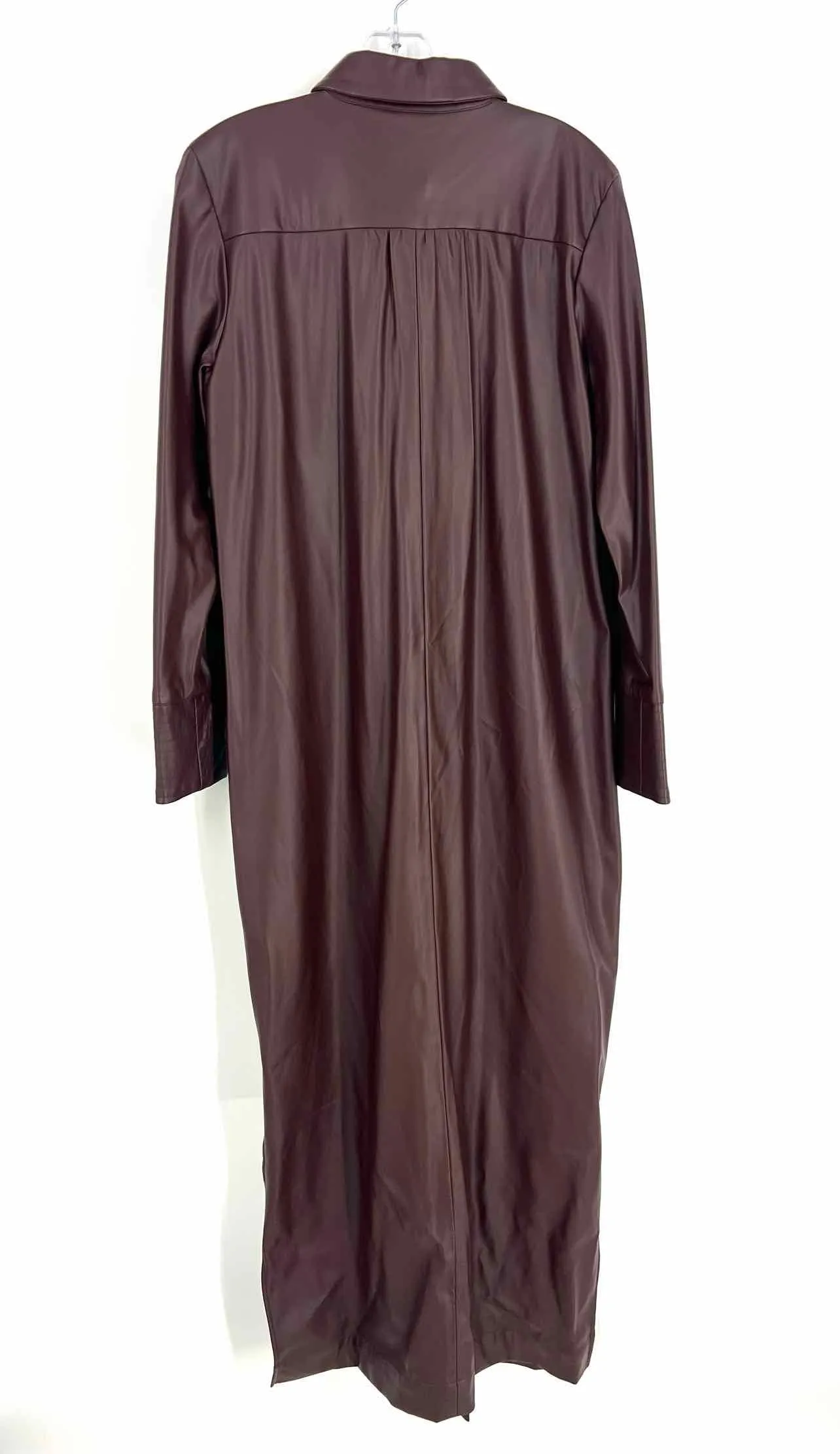 Oscar Size 8 Brown Button-down Faux Leather NEW Designer Dress