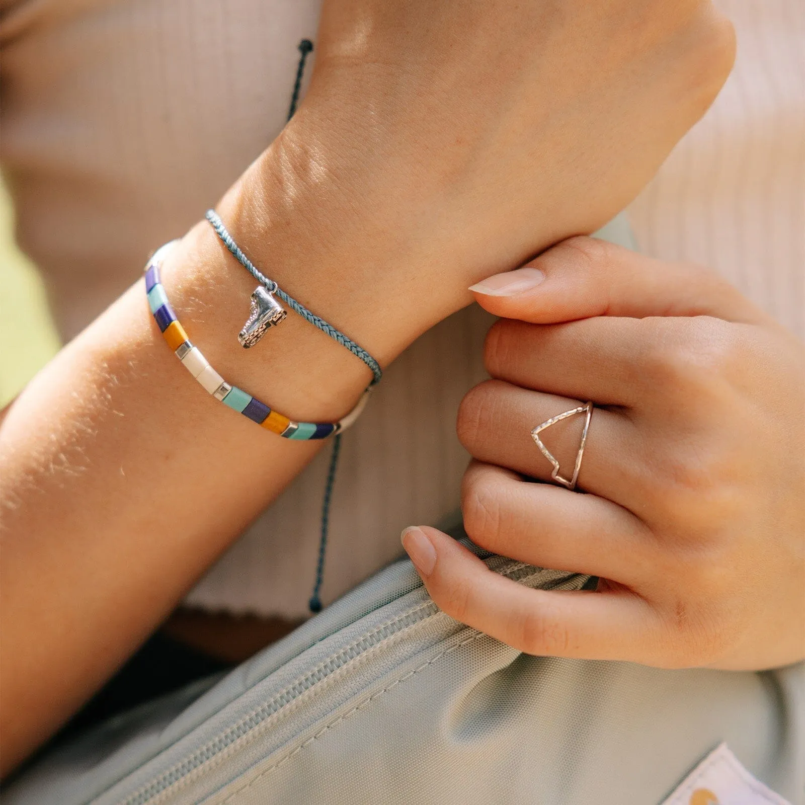 Outdoorsy Gals Hiking Boot Charm Bracelet