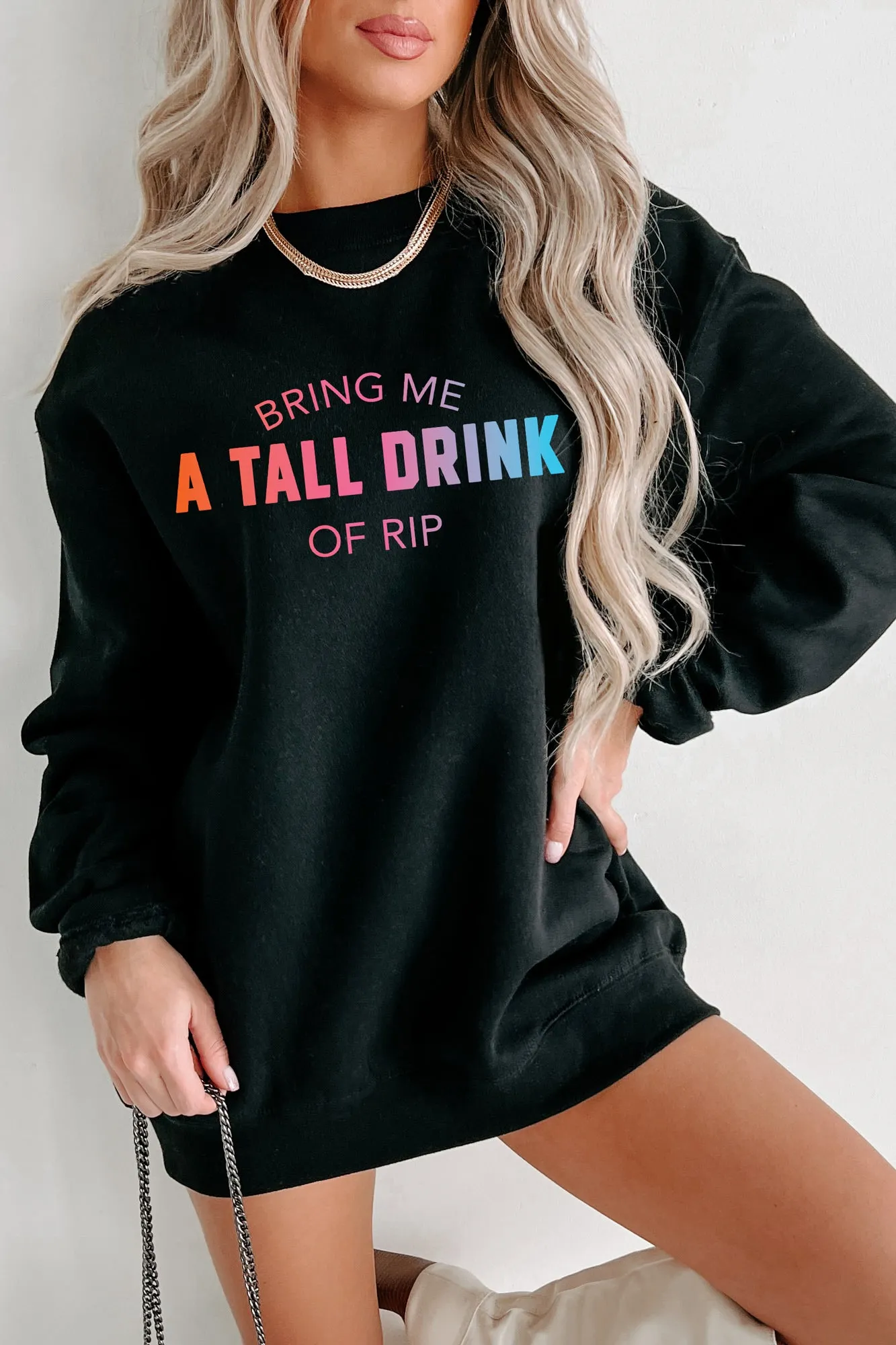 "A Tall Drink Of Rip" Double-Sided Graphic Multiple Shirt Options (Black) - Print On Demand