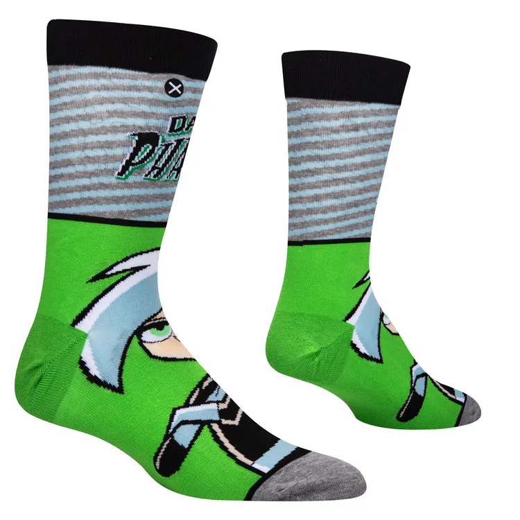 "Danny Phantom" Cotton Blend Crew Socks by ODD Sox