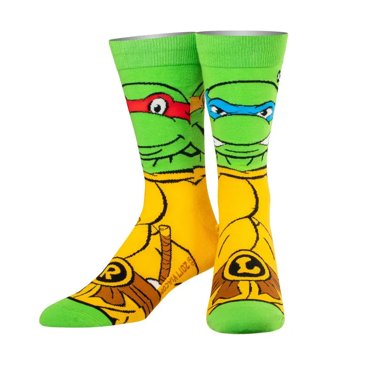 "Retro 4 Turtles" Cotton Crew Socks by ODD Sox