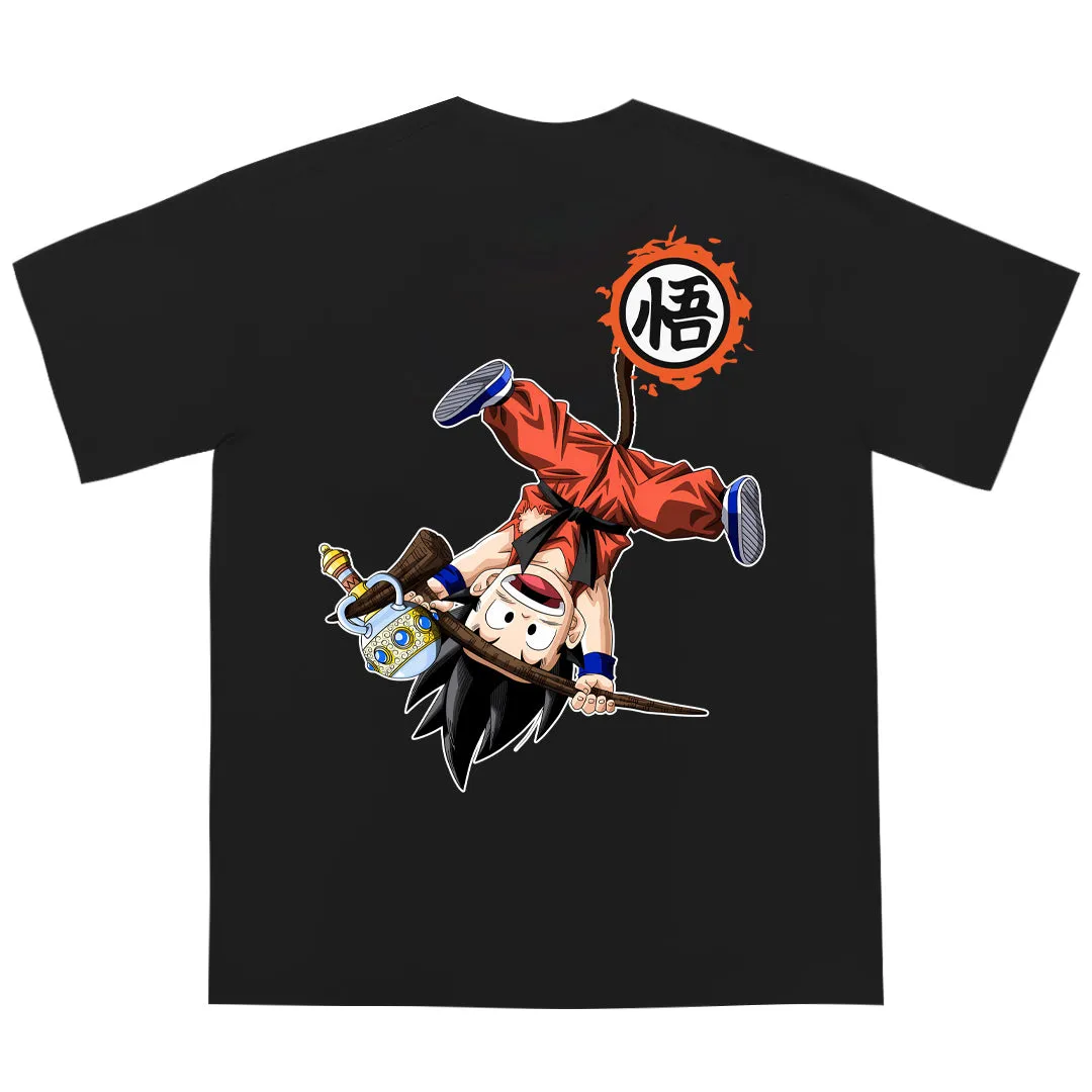 "The upside down Goku" Drop-Shoulder Oversized Tee - 2023