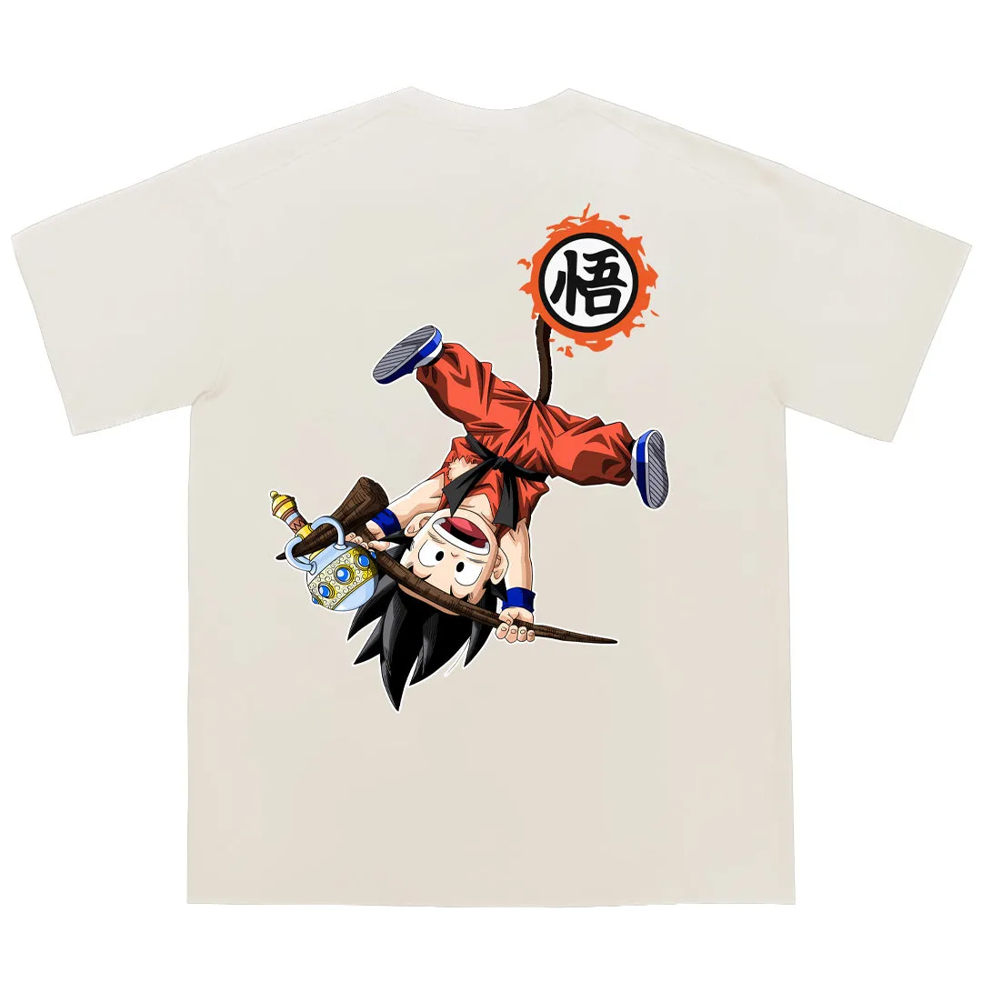 "The upside down Goku" Drop-Shoulder Oversized Tee - 2023