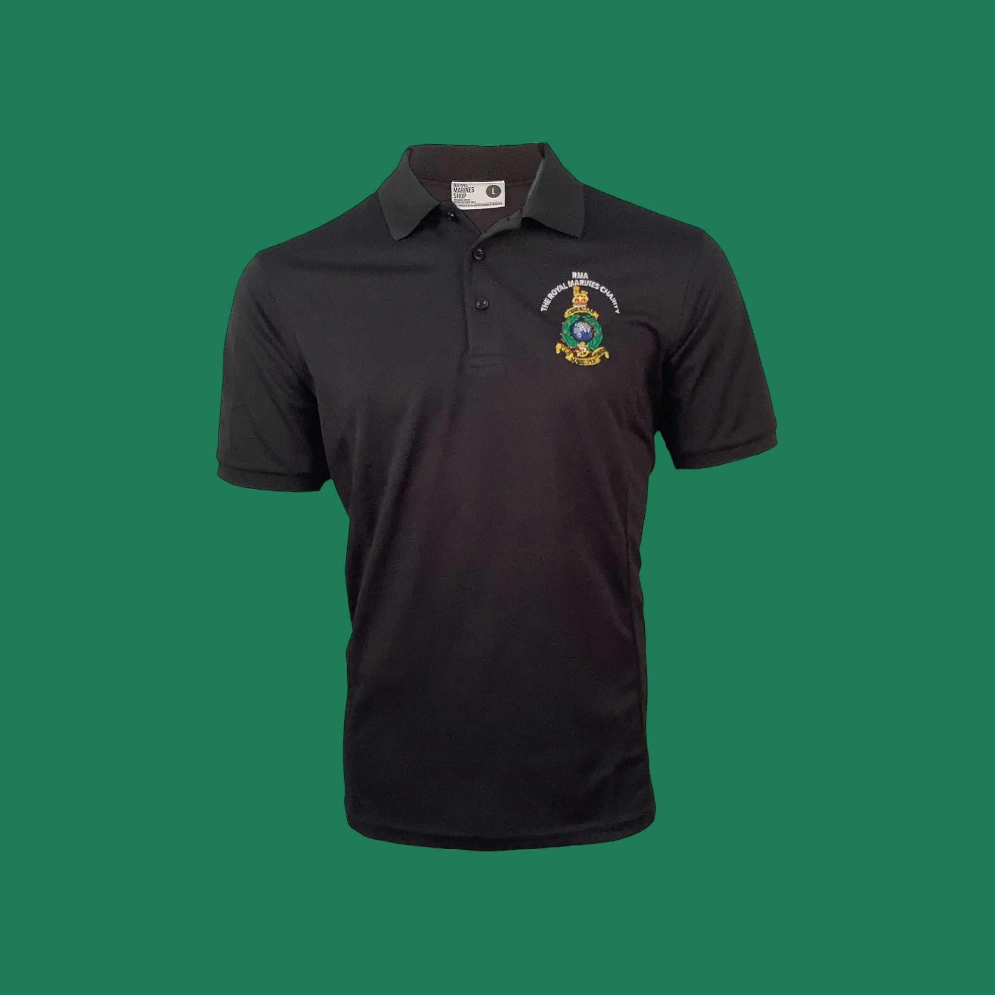 RMA-TRMC Black Pique Polo Shirt