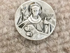 Saint Bernard Of Monjoux Silver Pendant And Chain