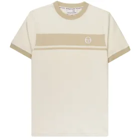 Sergio Tacchini Men's SS Master Crew Neck T Shirt Gardenia