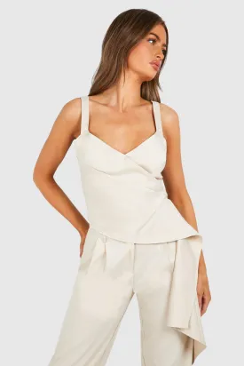 Side Drape Linen Cami