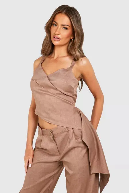 Side Drape Linen Cami