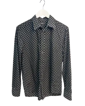 Size S - Diesel Black Printed Button-Down Shirt