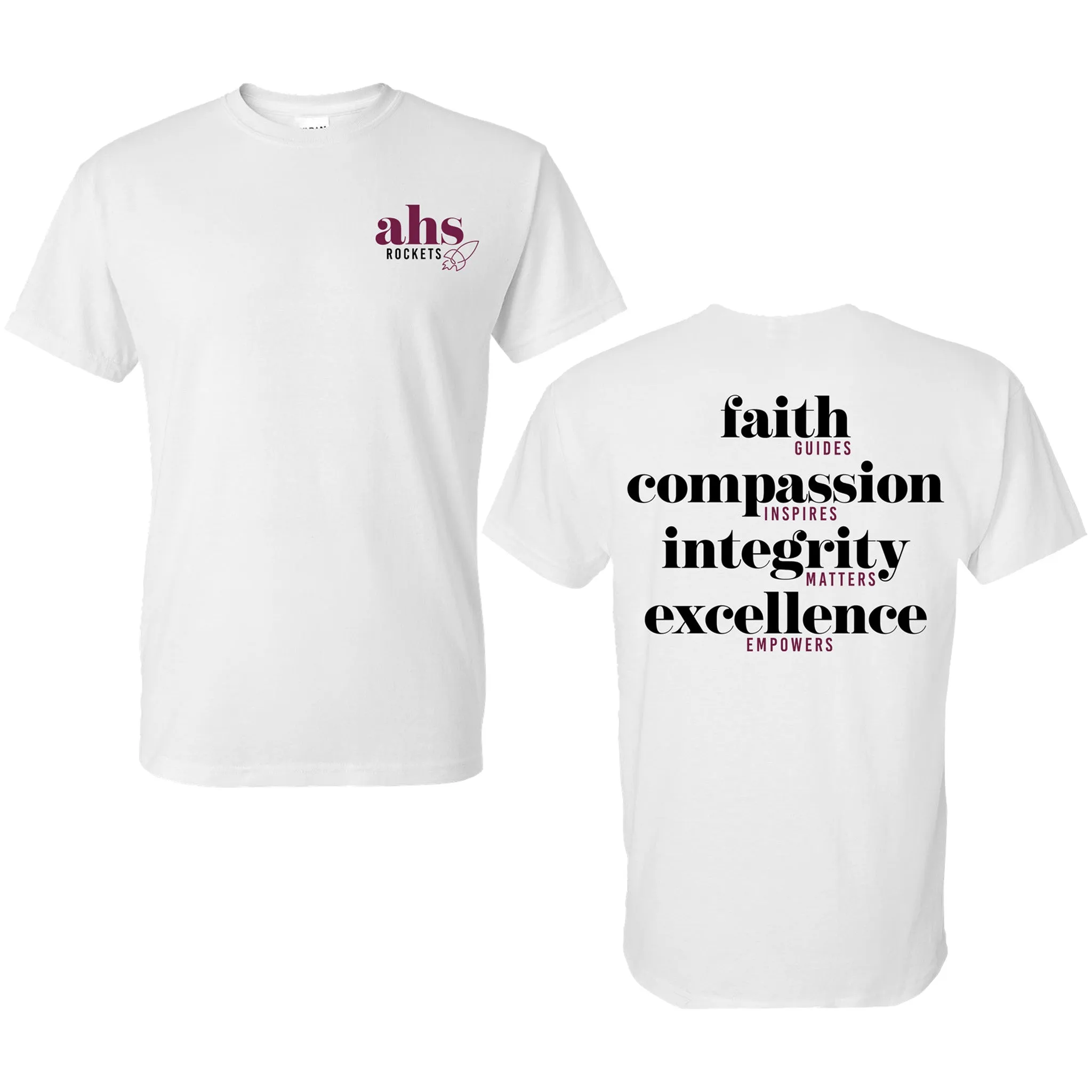 T-shirt - White - AHS Mission Statement