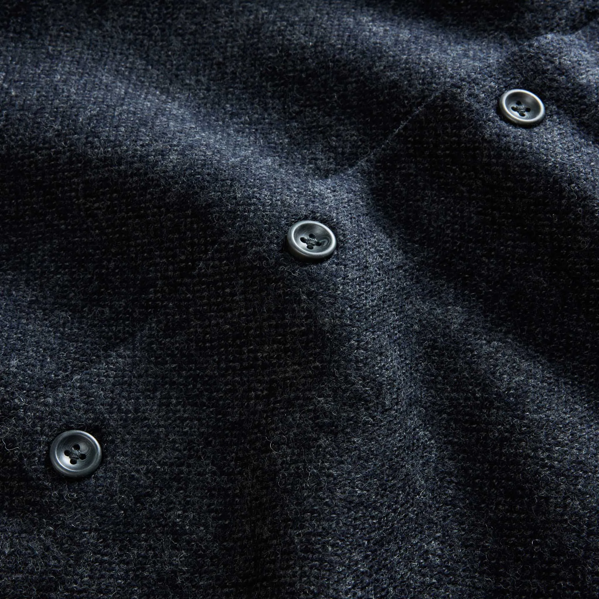 The Evans Overshirt in Navy Birdseye Wool