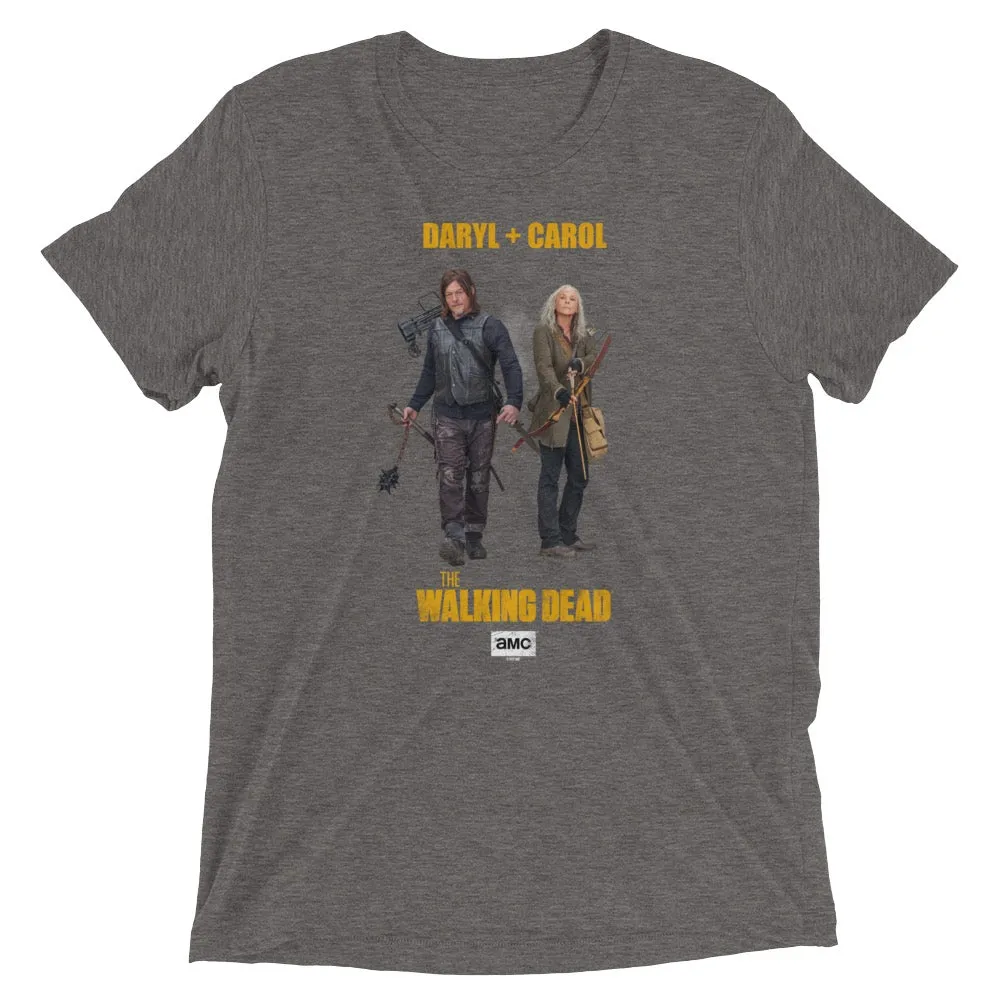 The Walking Dead Daryl   Carol Adult Tri-Blend T-Shirt