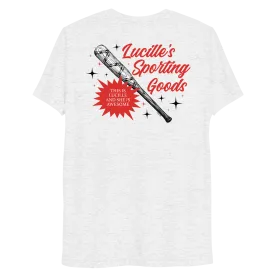 The Walking Dead Lucille's Sporting Goods Adult Tri-Blend T-Shirt