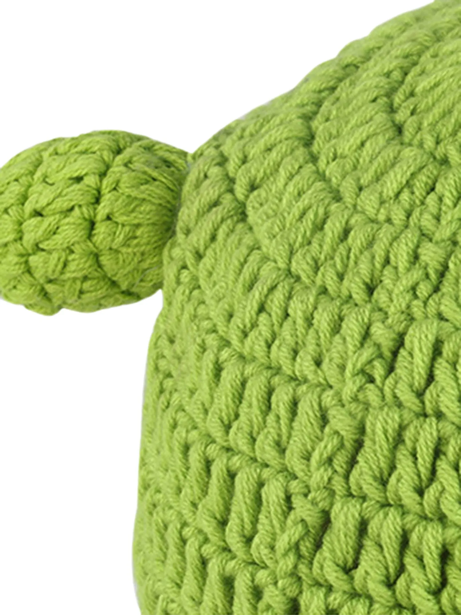 Thesupermade Fun Green Cartoon Hand-knitted Head Cover