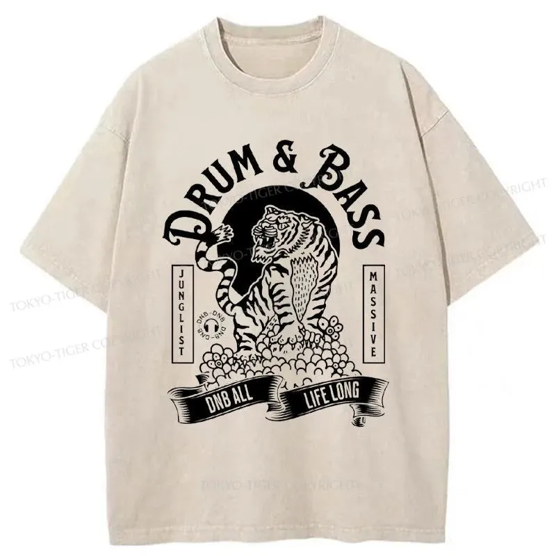 Tokyo-Tiger Drum & Bass Tiger Washed T-Shirt