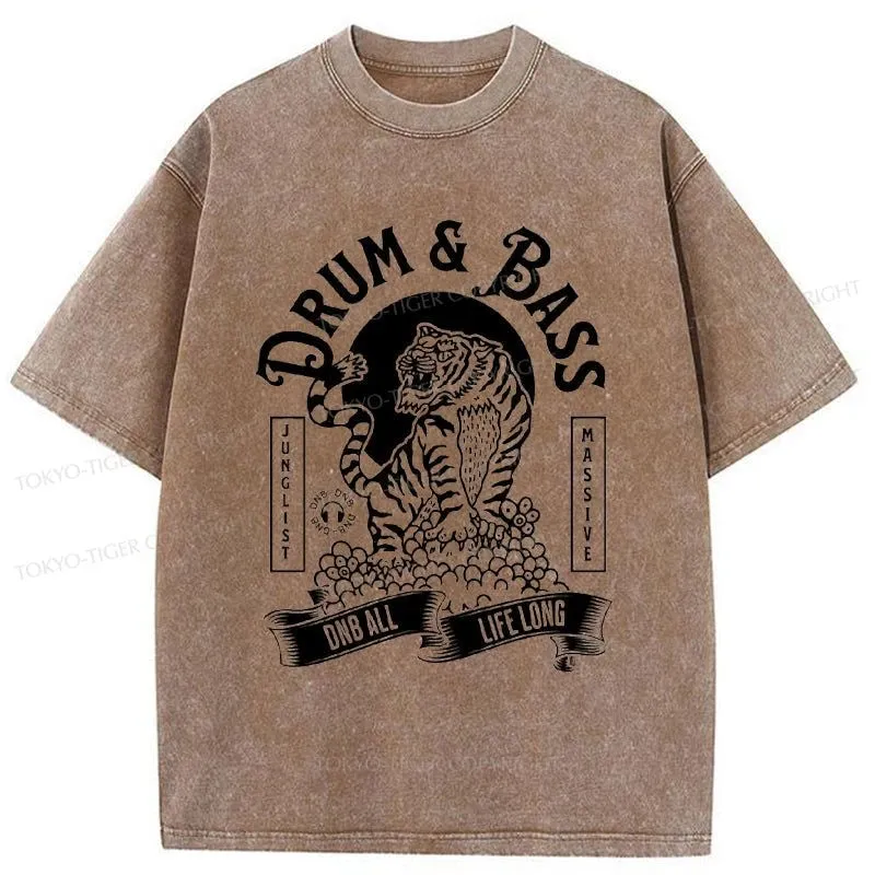 Tokyo-Tiger Drum & Bass Tiger Washed T-Shirt