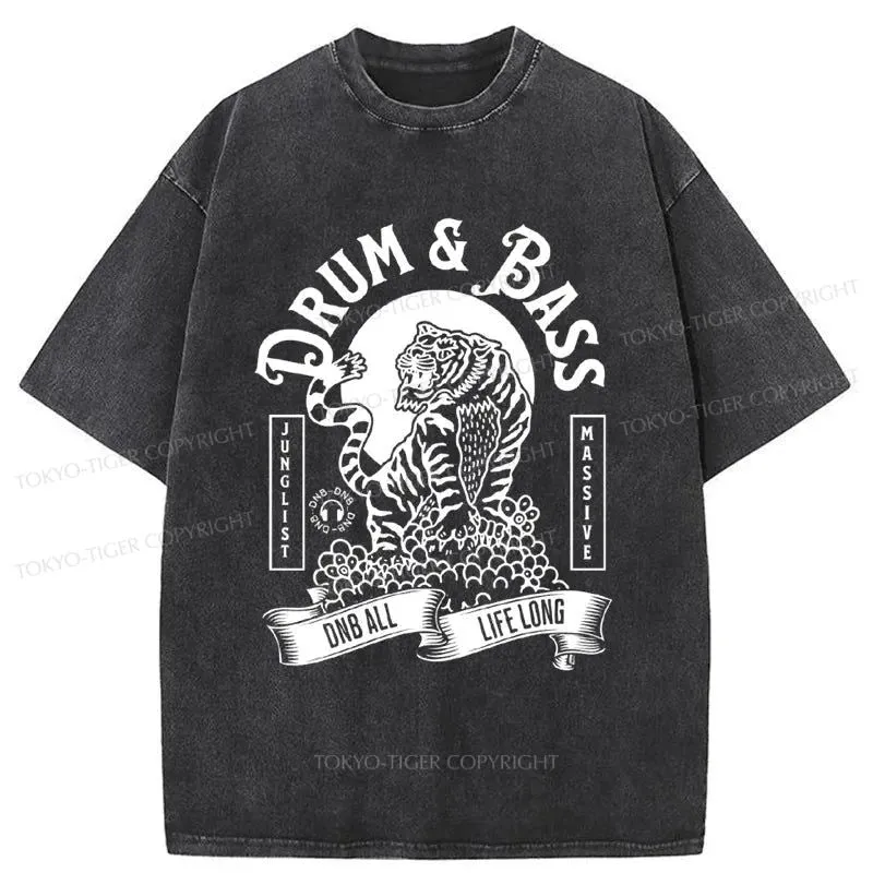 Tokyo-Tiger Drum & Bass Tiger Washed T-Shirt