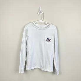 Vineyard Vines Boys' Pond Hockey Whale Long-Sleeve Pocket Tee 6