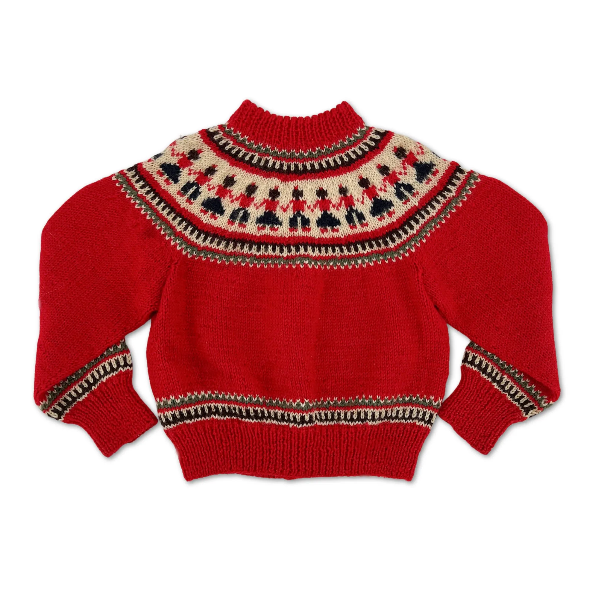 Vintage Schmidt Oslo Handknit Sweater, Size 3-4 Years