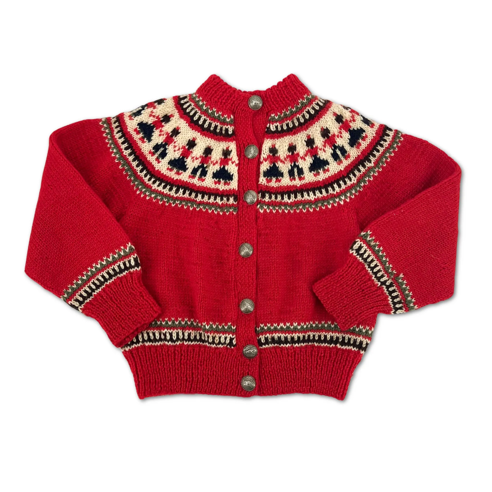 Vintage Schmidt Oslo Handknit Sweater, Size 3-4 Years